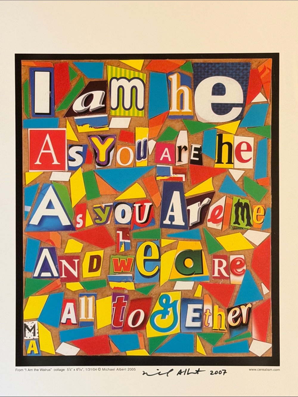 Michael Albert, I Am He, 2005 signed (2007) poster